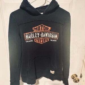 Harley-Davidson Black and Orange Pullover